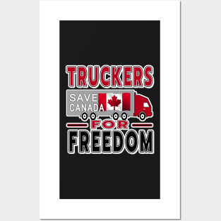 TRUCKERS FOR FREEDOM CONVOY TO OTTAWA CANADA JANUARY 29 2022 RED, BLACK, AND WHITE LETTERS Posters and Art